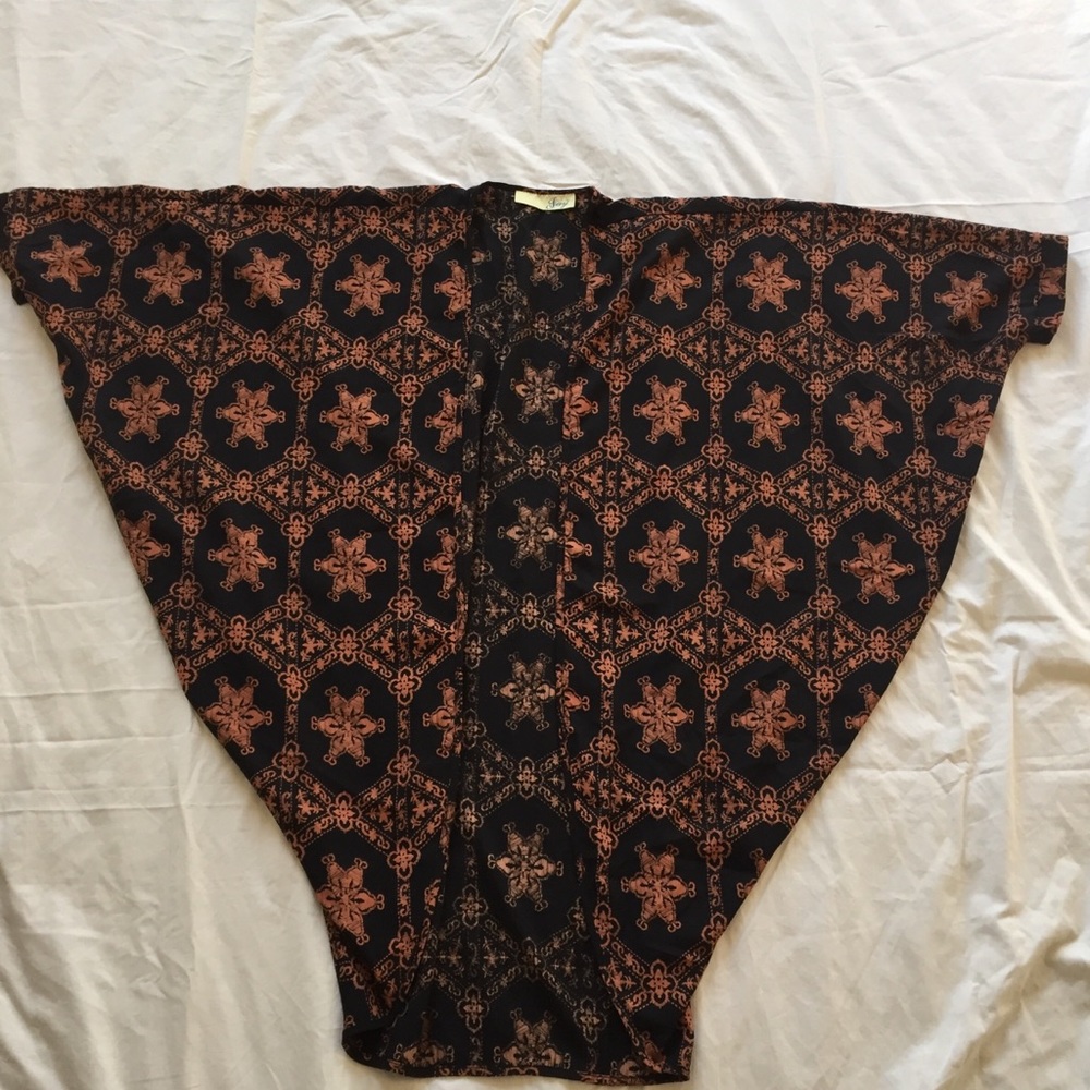 Kimono cardigan coverup